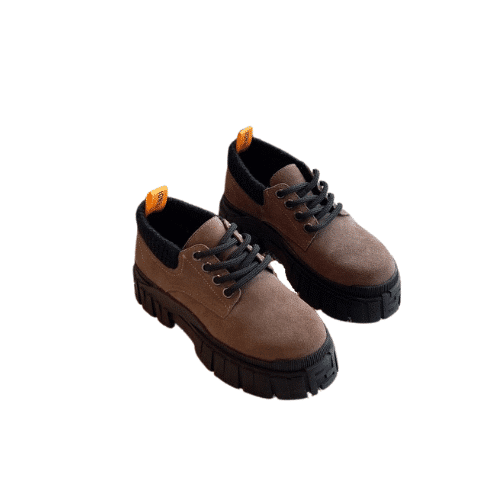 Fendi Force Leather Lace-Ups Brown