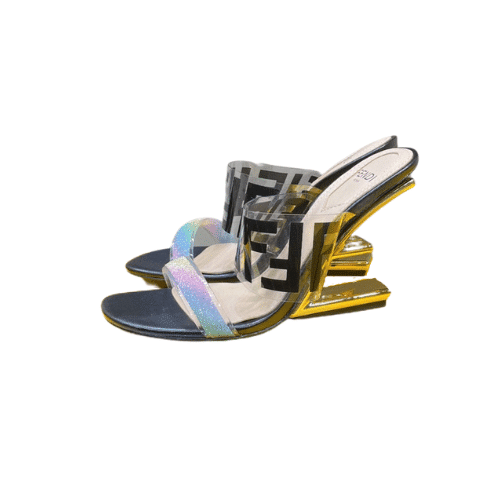 Fendi First Ff Transparent Plastic Handle Black