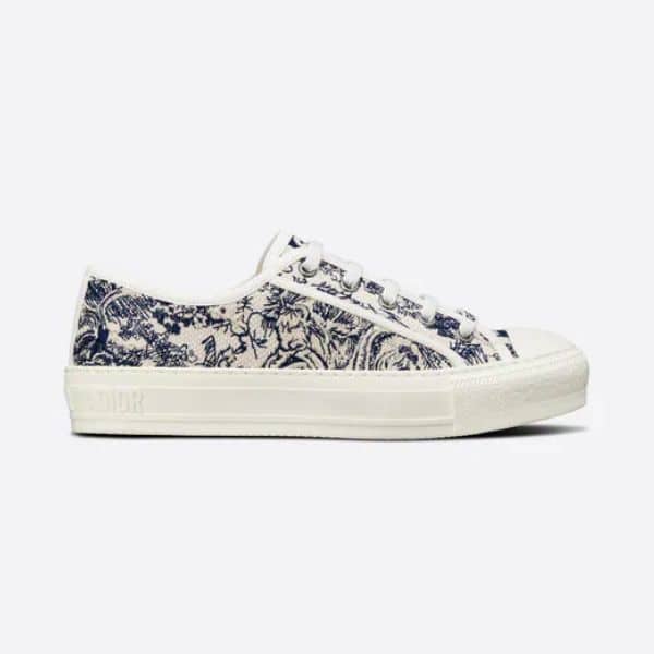DIOR WALK'N' SNEAKER TOILE DE JOUY EMBROIDERED COTTON BLUE KCK211TJES68B