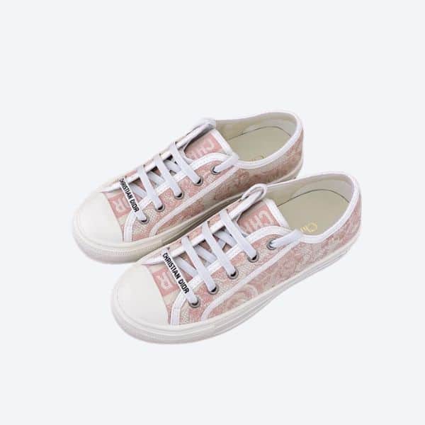 DIOR WALK'N' SNEAKER TOILE DE JOUY EMBROIDERED PINK COTTON