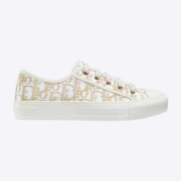 DIOR WALK’N’ SNEAKER OBLIQUE EMBROIDERED COTTON YELLOW