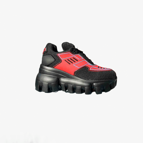 Prada Cloudbust Thunder Sneakers With Red