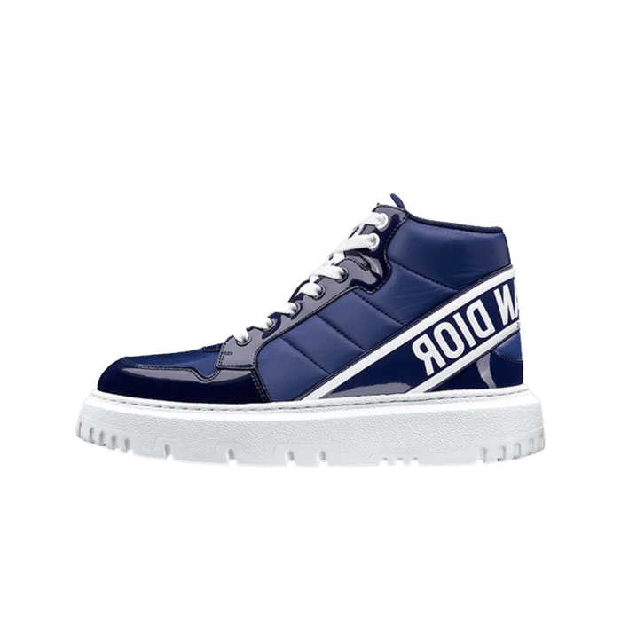 DIOR D-PLAYER HIGH-TOP SNEAKERS NAVY BLUE