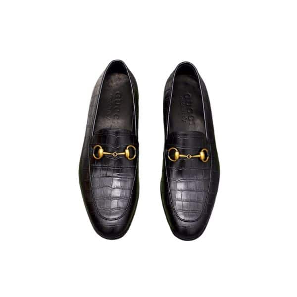Gucci Crocodile Loafer Black