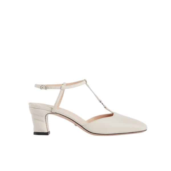 Gucci Women'S Petite Gg Slingback Pump ‎White ‎723446 Bko00 9049