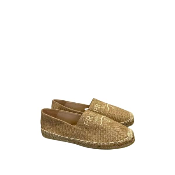 Prada Linen Espadrilles Beige