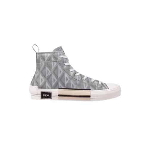 DIOR B32 HIGH TOP SNEAKER GRAY CD DIAMOND CANVAS 3SH118ZPP H868