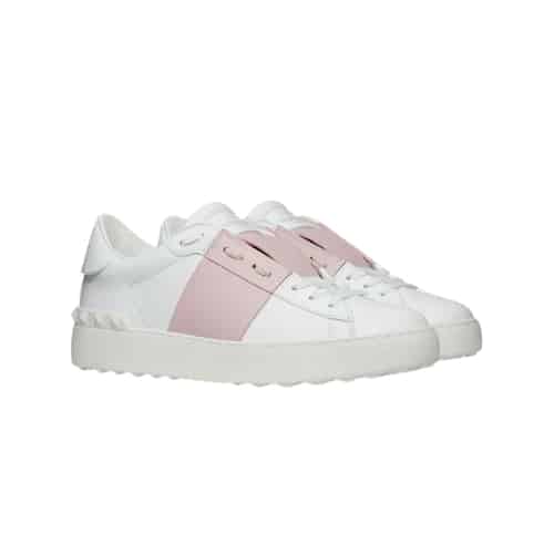 Valentino Open Sneaker In Calfskin Leather Rose 2W2S0781Blu834