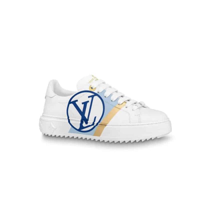 Louis Vuitton Time Out Sneaker White And Blue 1A64Qk