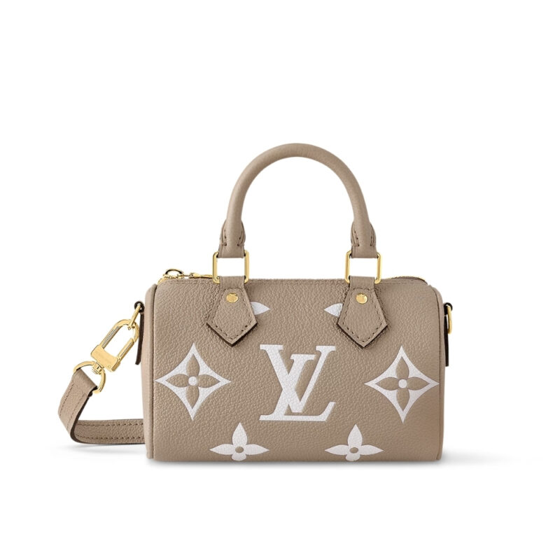 Louis Vuitton Nano Speedy Monogram Canvas Creme Beige 17Cm M82890