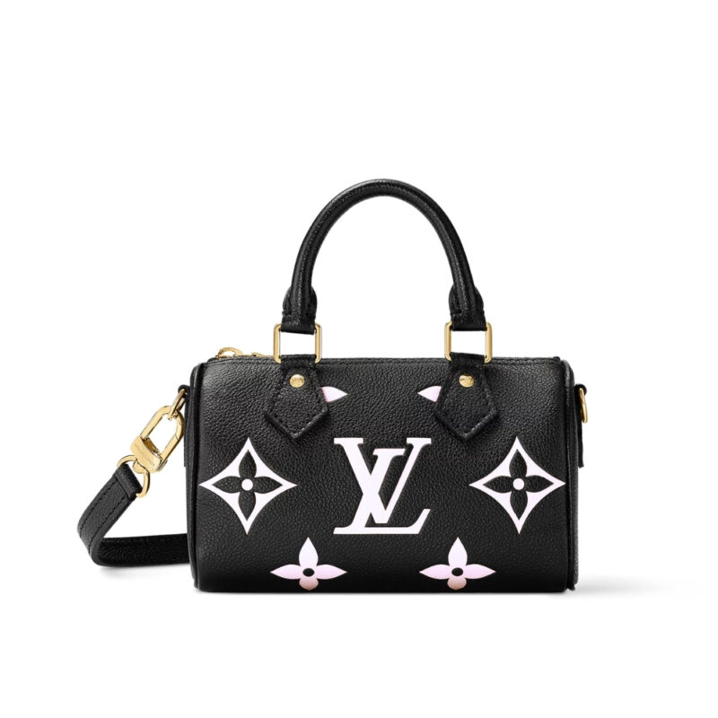 Louis Vuitton Nano Speedy Monogram Canvas Black 17Cm M81456