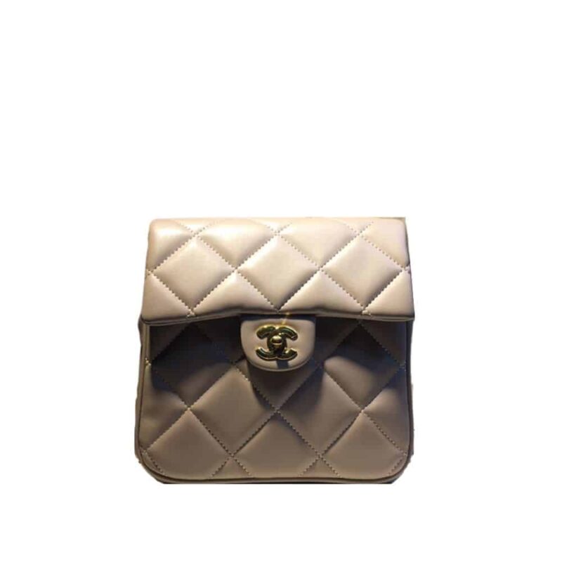 Chanel Flap Backpack Beige 23Cm