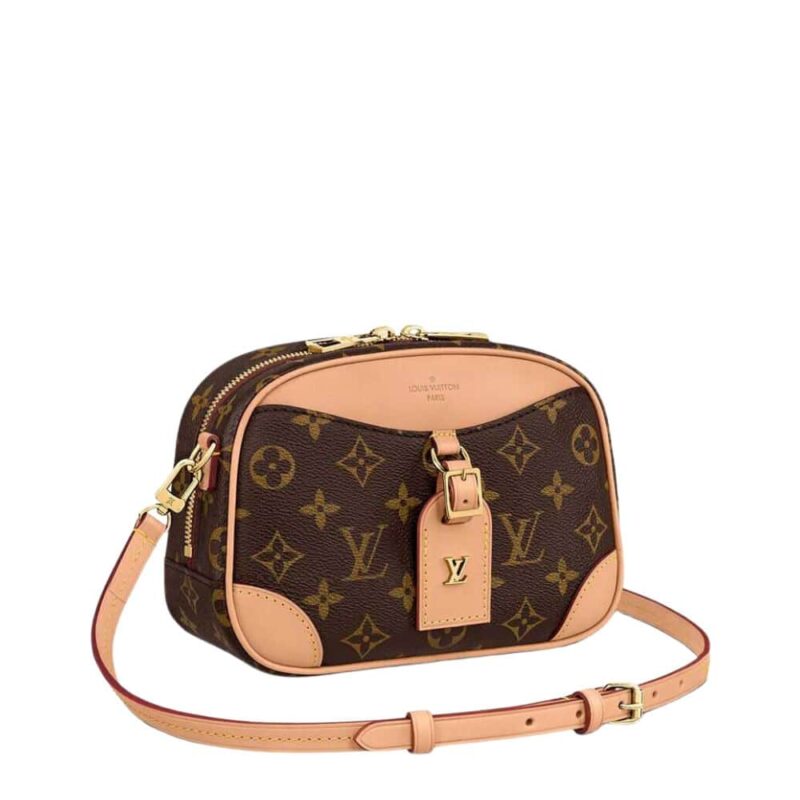 Louis Vuitton Deauville Monogram Bag Brown 19Cm M45528