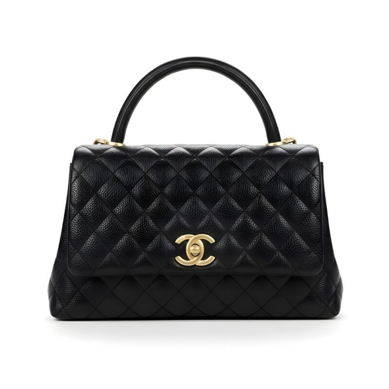 Chanel Medium Coco Handle Bag Black 26Cm