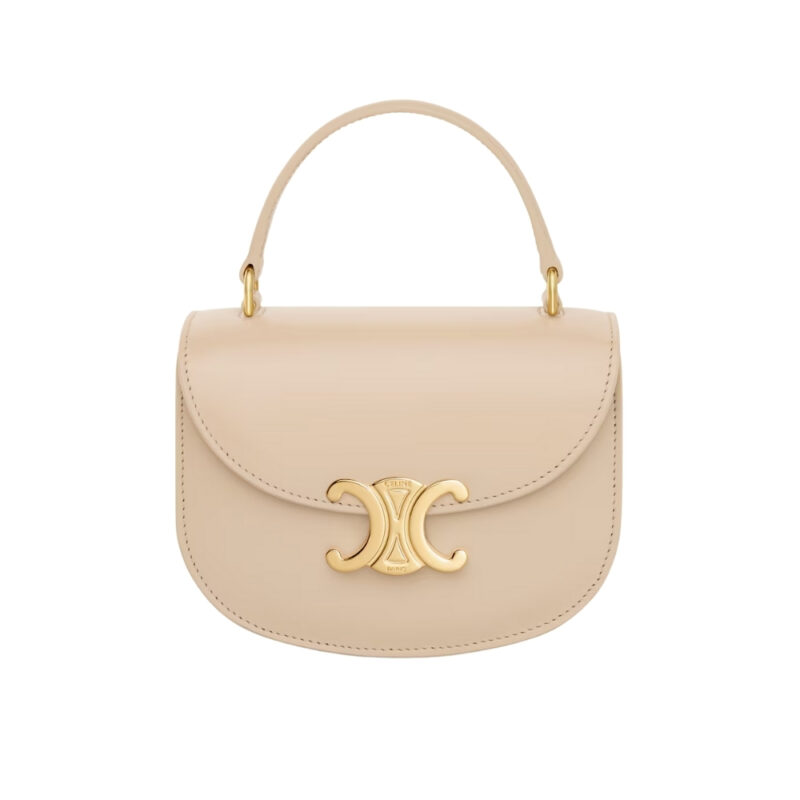 Celine Mini Besace Clea In Shiny Nude 15Cm 10L063Etz 03Nd