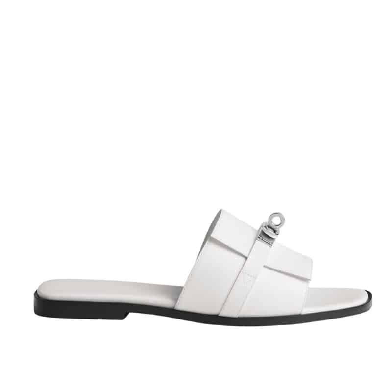 Hermes Giulia Sandal White H231056Z 90360