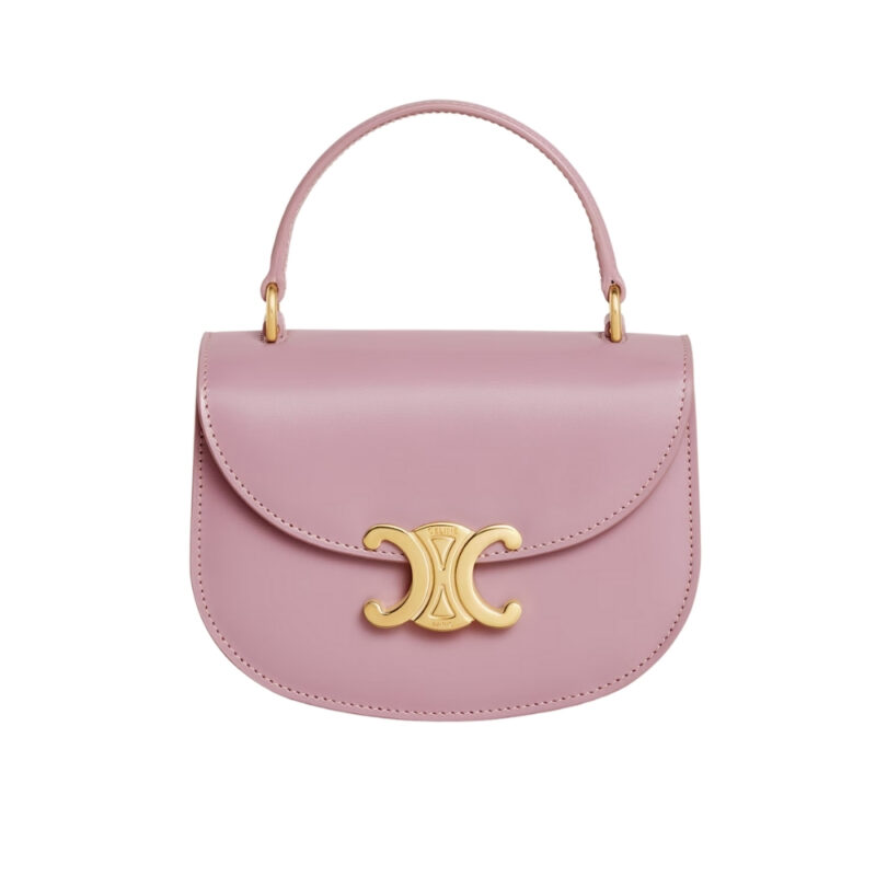 Celine Mini Besace Clea In Shiny Petal Pink 15Cm 10L063Etz 25Tl