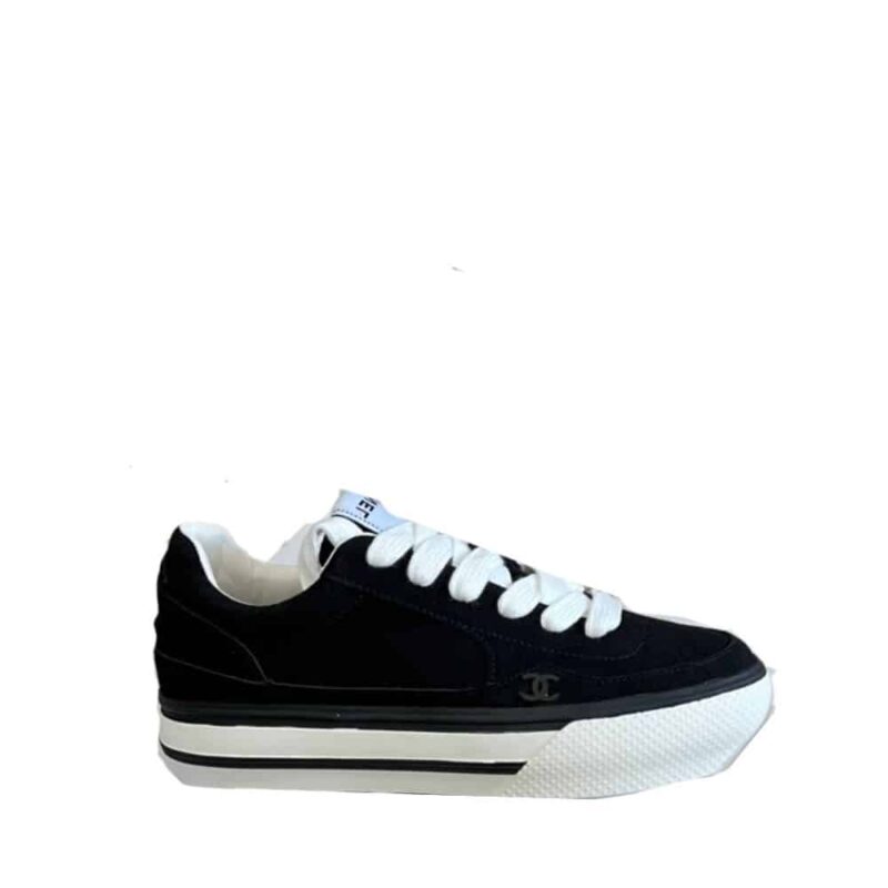 Chanel Suede Leather Runners Black