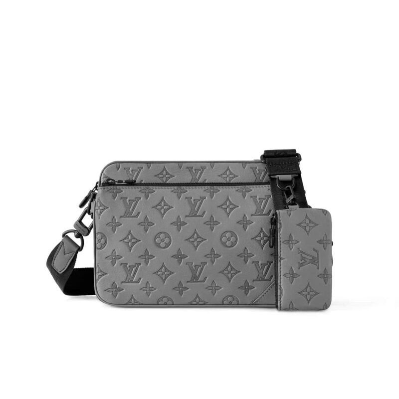 Louis Vuitton Duo Messenger Bag Gray Shadow 25Cm M46104