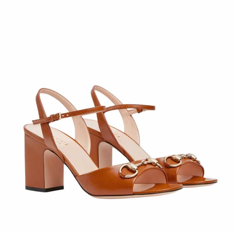 Gucci Women'S Horsebit Sandal Brown 771600 C9D00 2176