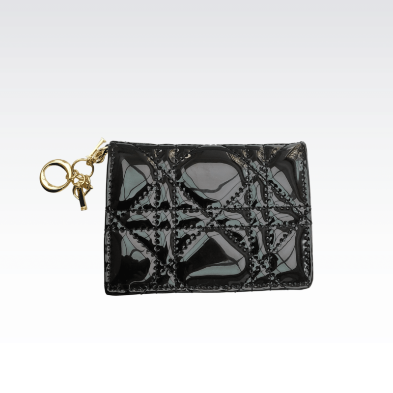 DIOR LADY MINI WALLET BLACK 10.5CM S0178ONMJ_M900