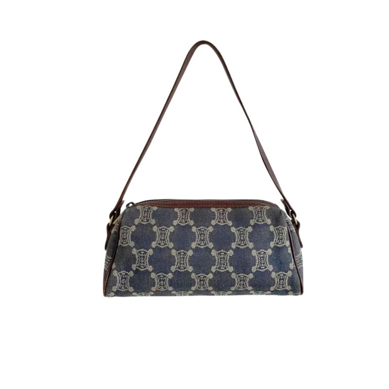 Celine Triomphe Baguette Bag In Denim Blue 22Cm