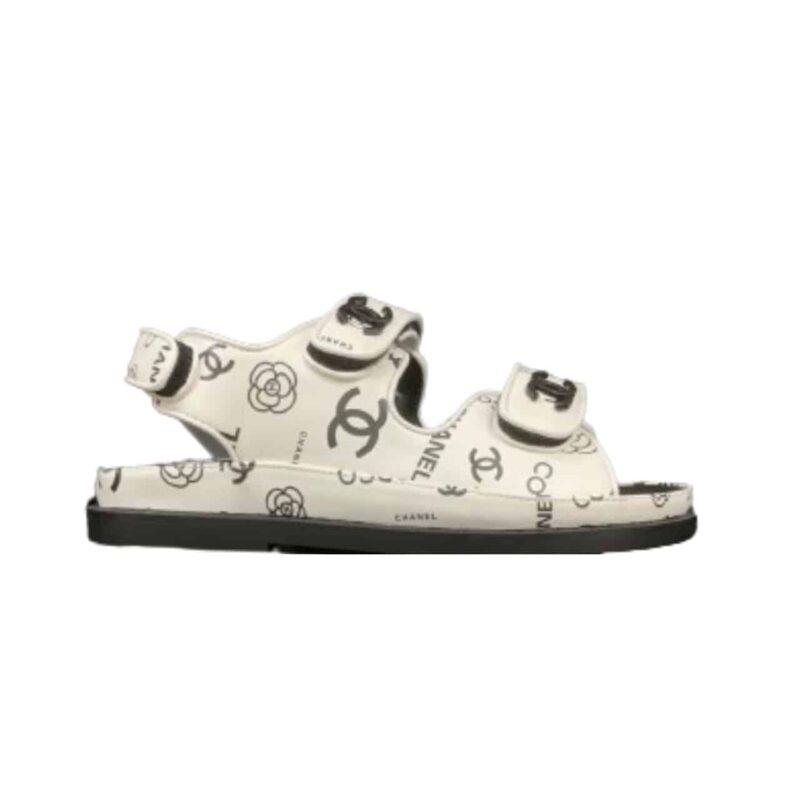 Chanel Dad Slingback Sandals 23P Camelia Cc Logo