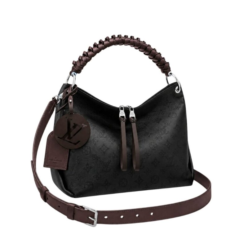 Louis Vuitton Beaubourg Hobo MM Mahina Black 32Cm M56073
