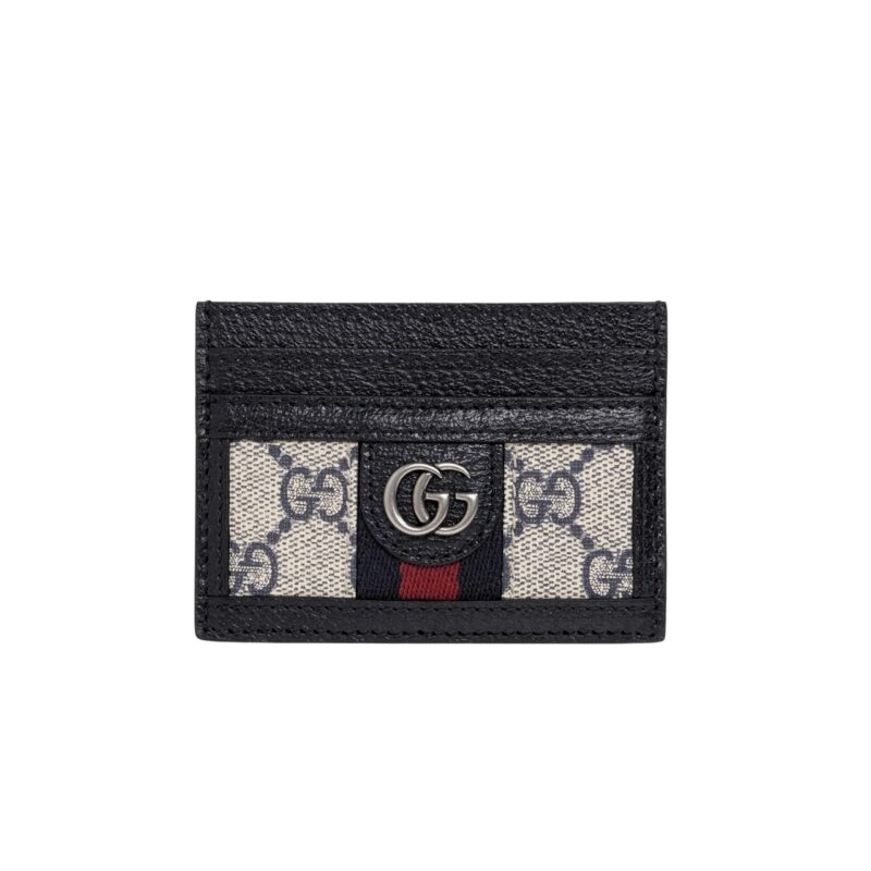 Gucci Ophidia Gg Card Case Monogram Supreme Black 10Cm ‎523159 96Iwn 4076