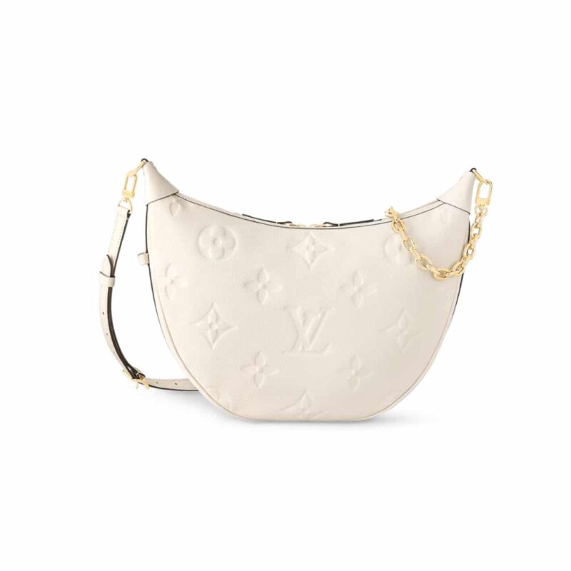 Lousi Vuitton Loop Hobo Monogram Empreinte White 37Cm M46739