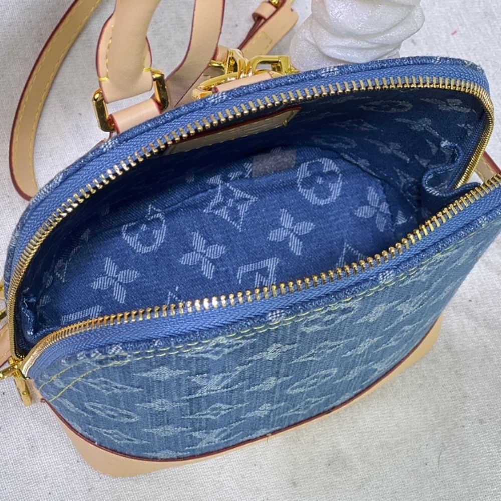 Louis Vuitton Alma Backpack Blue Denim 20Cm - Image 7