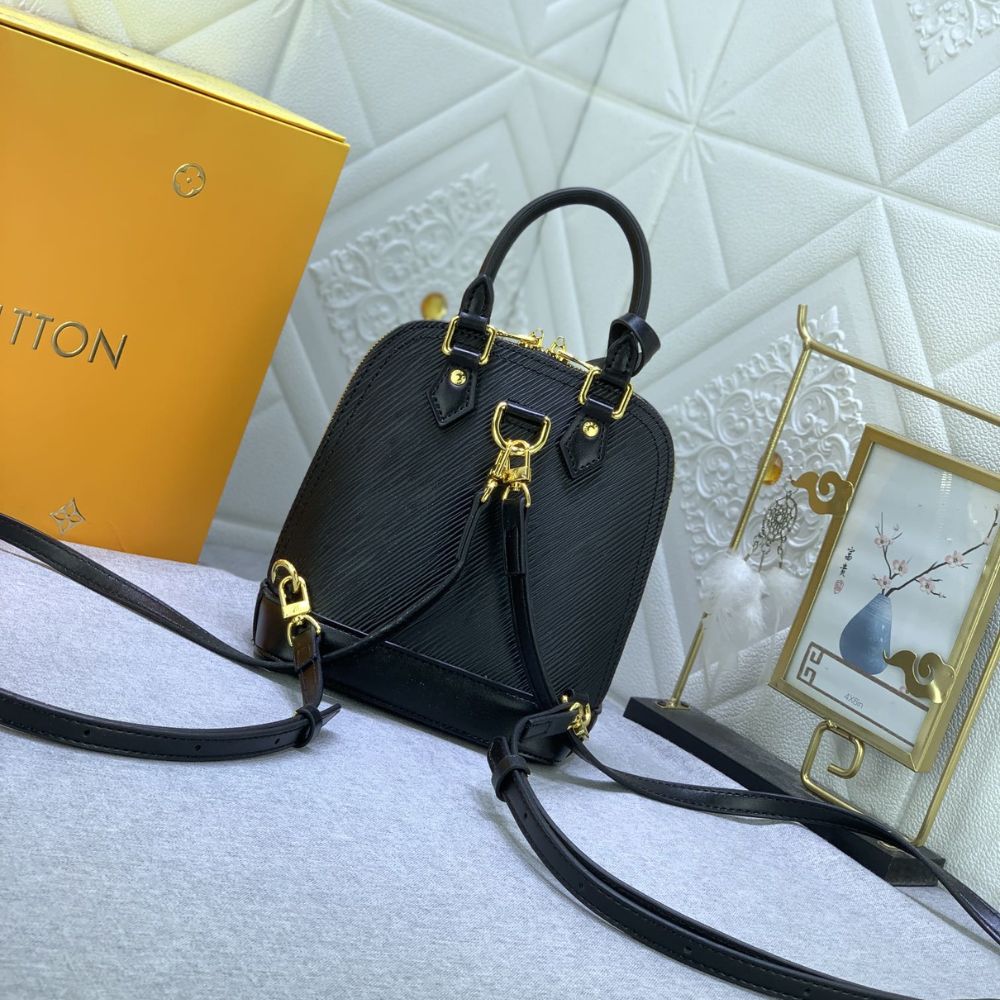 Louis Vuitton Alma Backpack Epi Leather Black 20Cm M25103 - Image 4