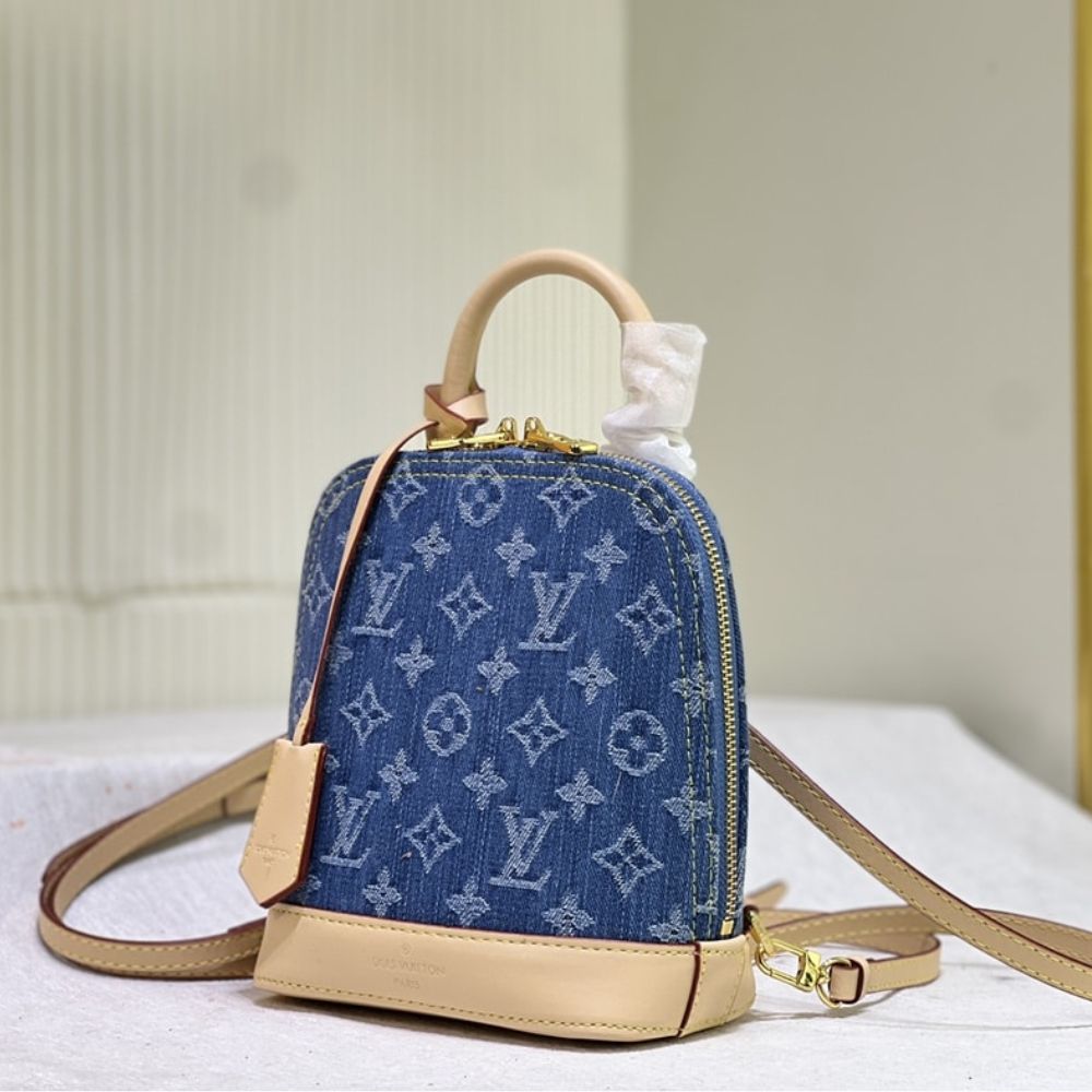 Louis Vuitton Alma Backpack Blue Denim 20Cm - Image 5