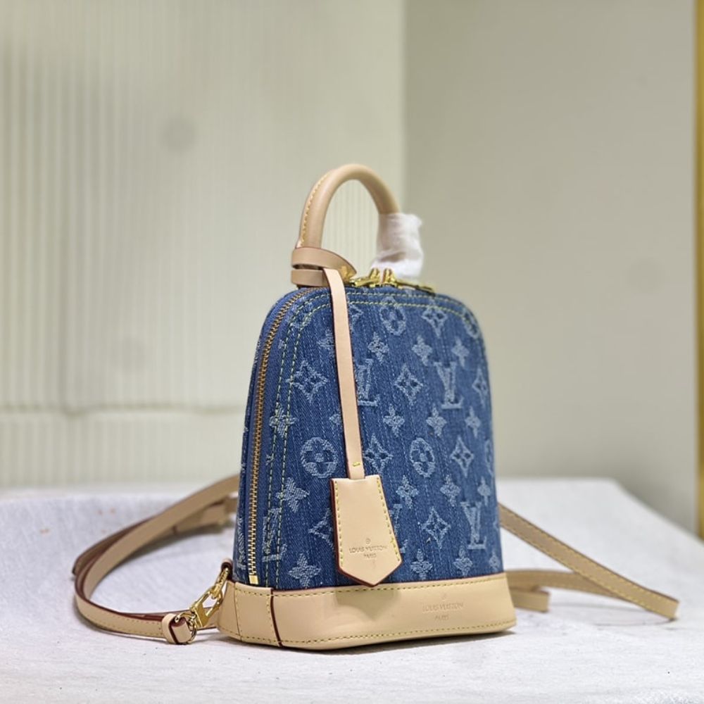 Louis Vuitton Alma Backpack Blue Denim 20Cm - Image 4