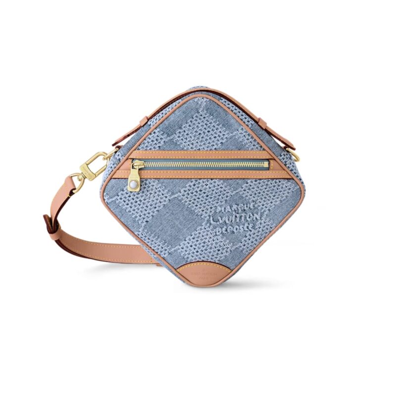 Louis Vuitton Chess Messenger Damier Denim Blue 20Cm N40706