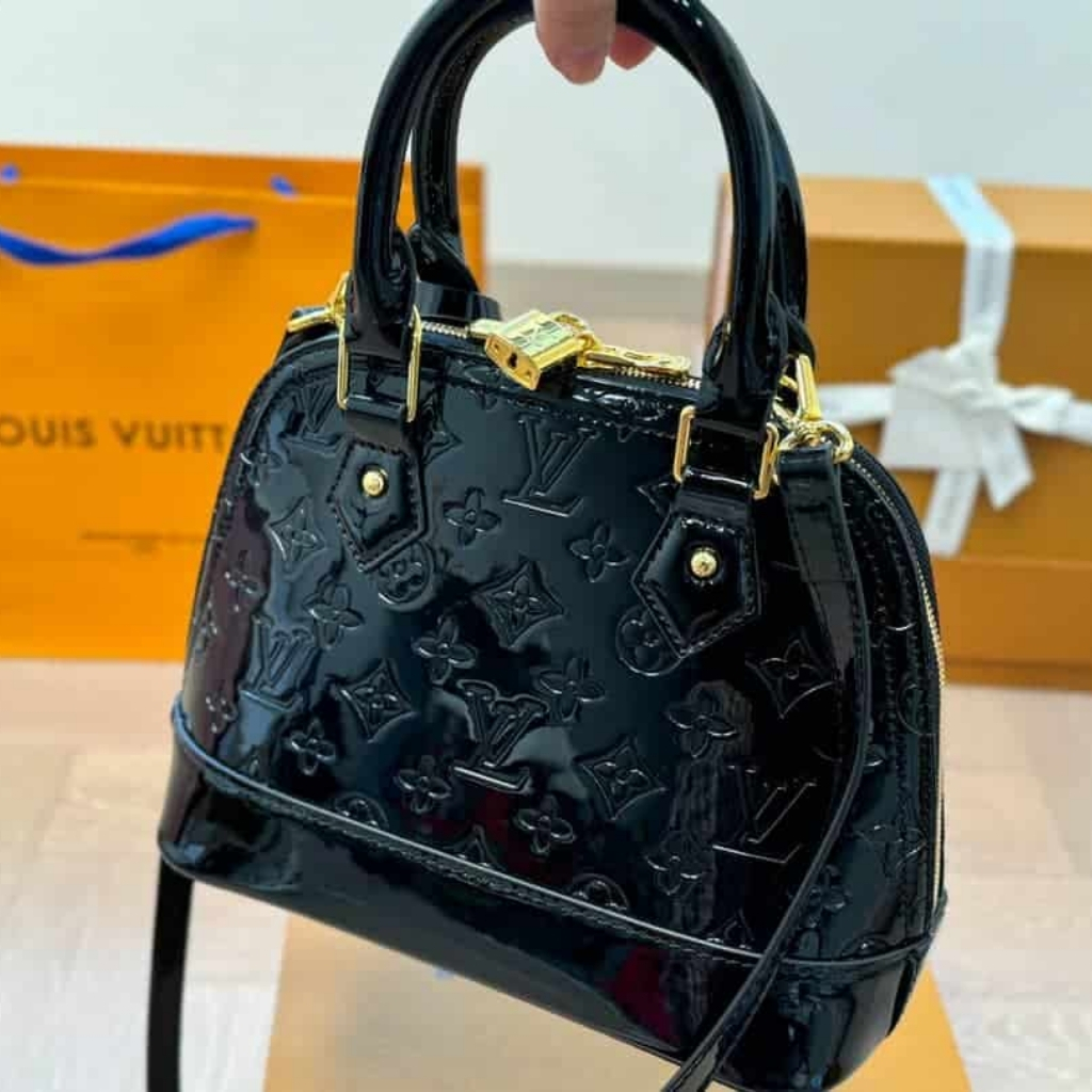Louis Vuitton Alma BB Varnished Epi Leather Black 23Cm - Image 2