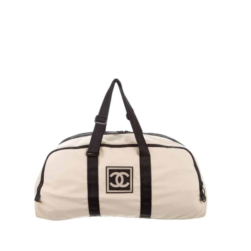Chanel Sport Cc Duffle Bag White 51Cm