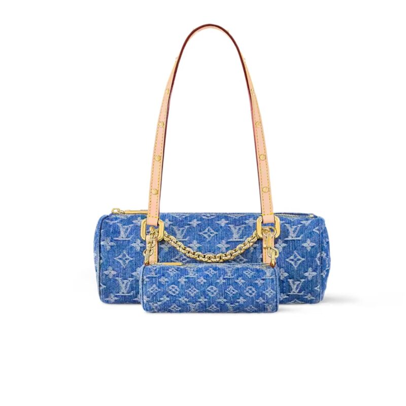 Louis Vuitton Papillon Monogram Denim Blue 29Cm M46830