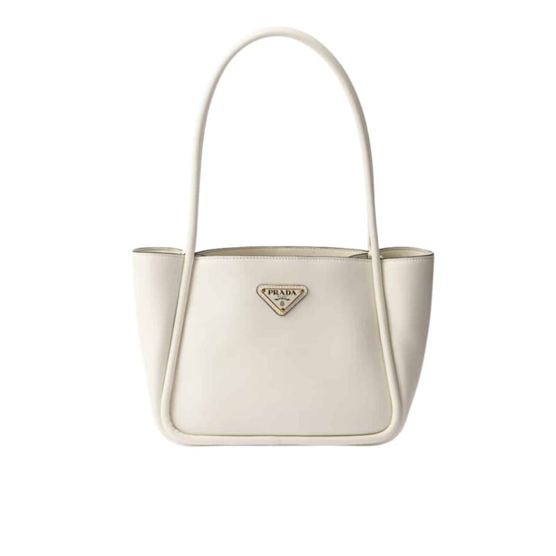 Prada Leather Mini Tote Bag White 25Cm 1Bg539 2Cys F0Pg7 V Ovo