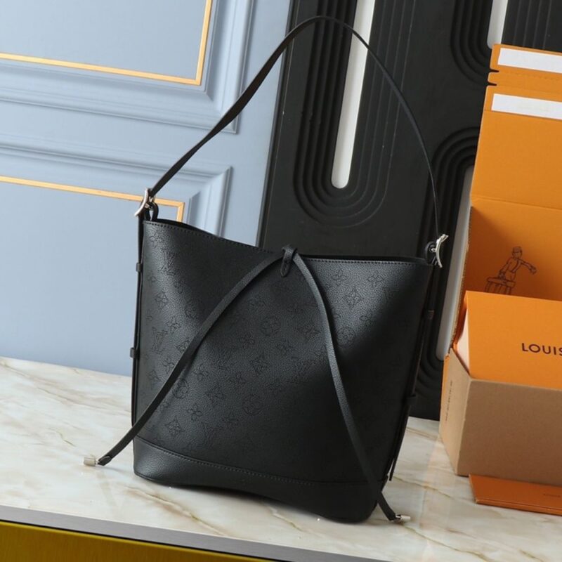 Alternative view of Louis Vuitton Flore Perforated Mahina Black 28cm M12139