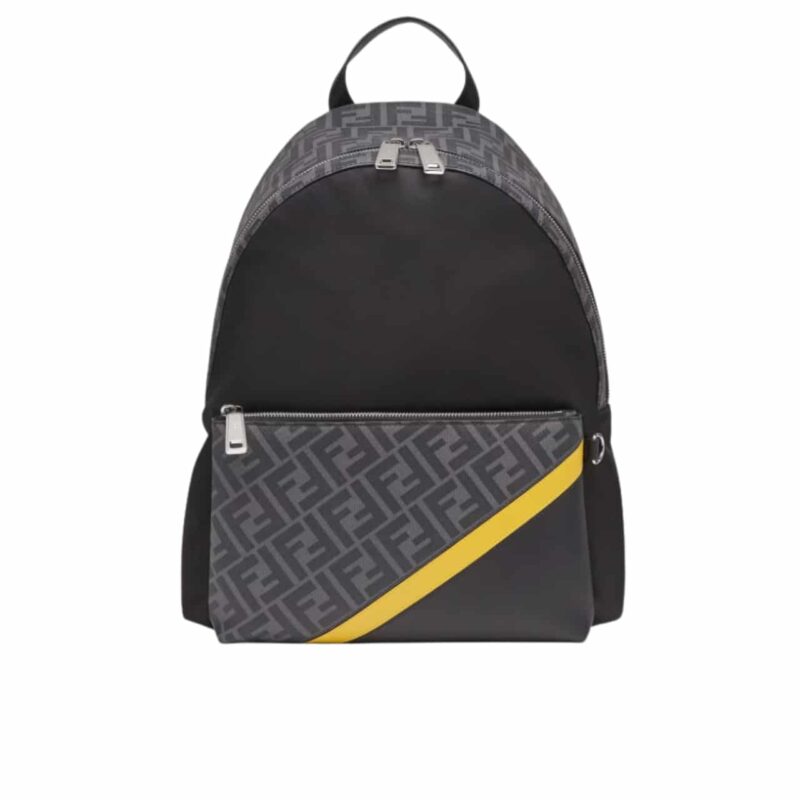 Fendi Diagonal Fendi Diagonal Backpack Nylon Black 35Cm 7Vz042A9Xtf17Bj