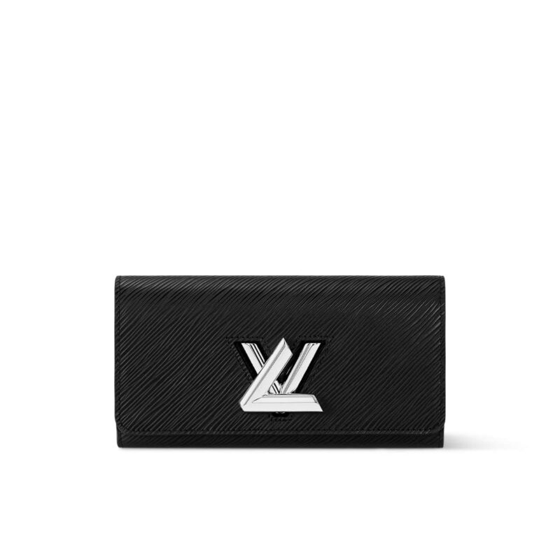 Louis Vuitton Twist Wallet Leather Black 19Cm M68309