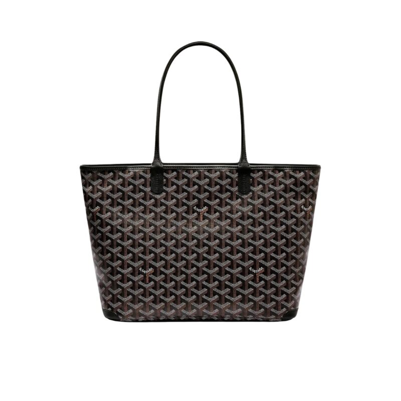 GOYARD ARTOIS PM BAG IN GOYARDINE CANVAS AND CHEVROCHES BLACK 30CM ARTOISPMLTY01CL01P