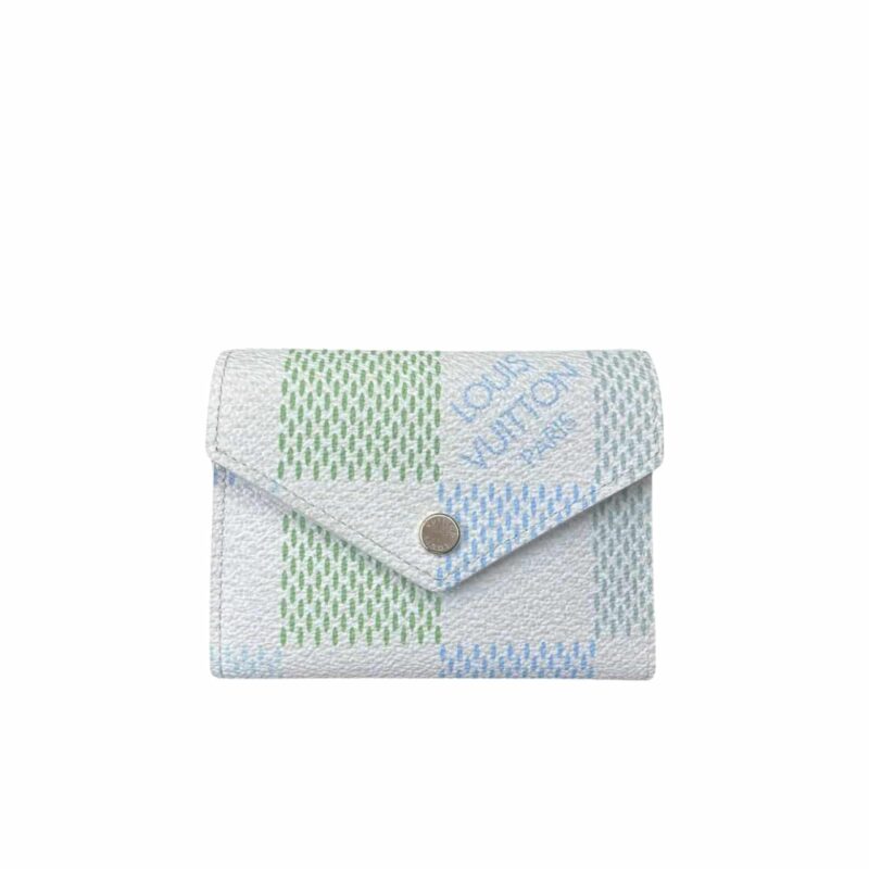 Louis Vuitton Victorine Wallet In Damier Canvas Green 12Cm N40750