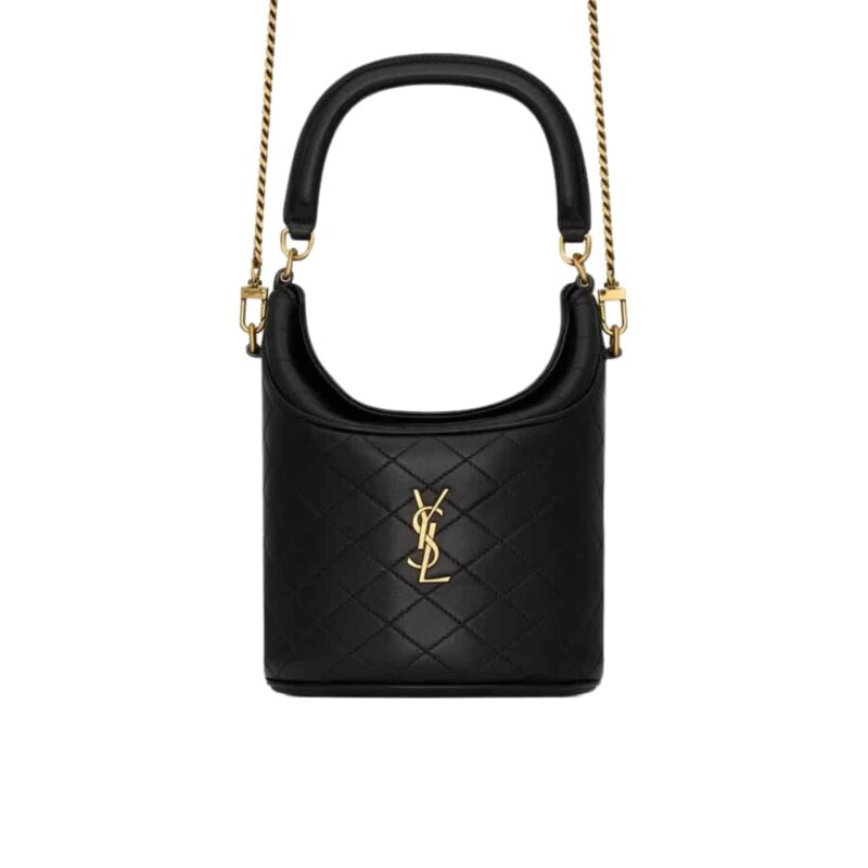 Saint Laurent Gaby Bucket Bag In Black 18Cm 7639611El071000