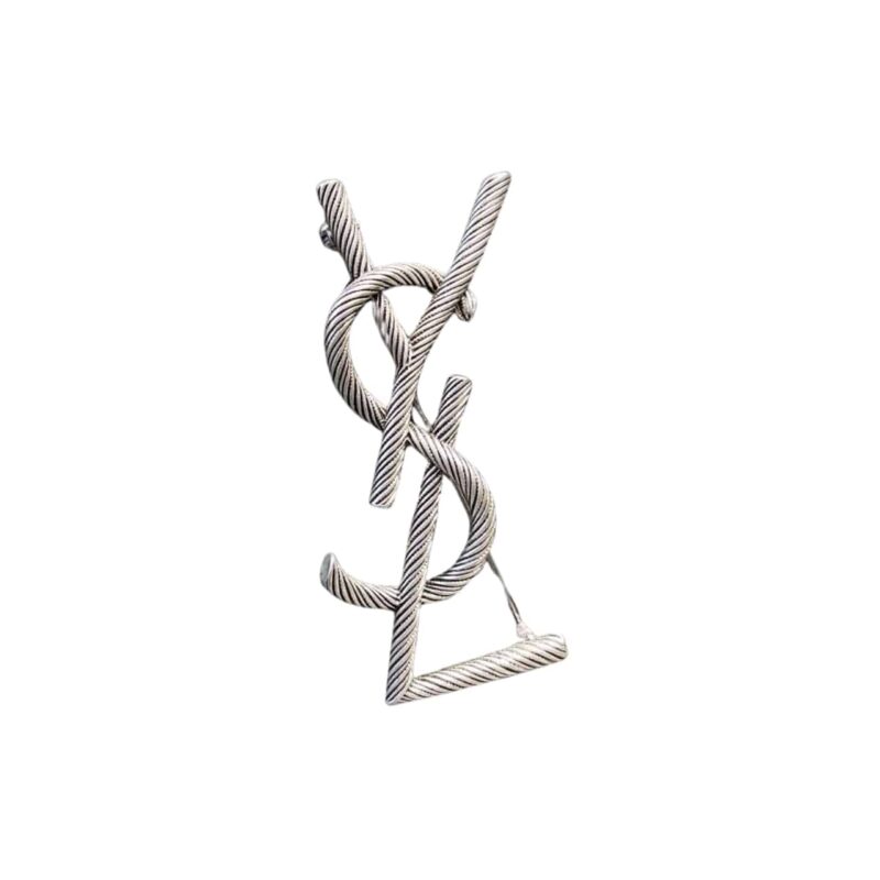 Saint Laurent Ysl Brooch Silver