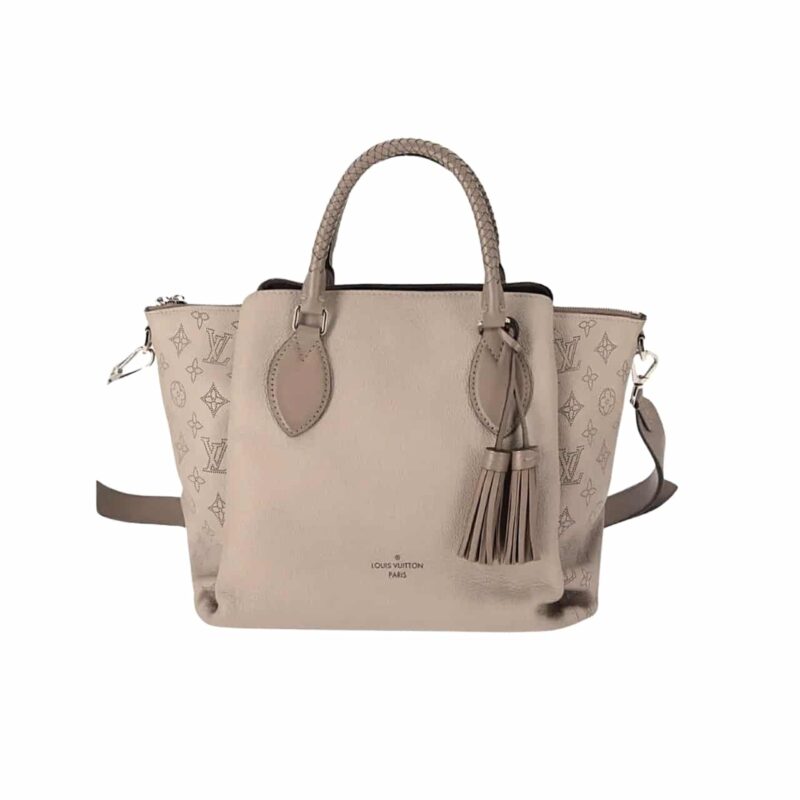 Louis Vuitton Mahina Leather Haumea Bag Beige 30Cm