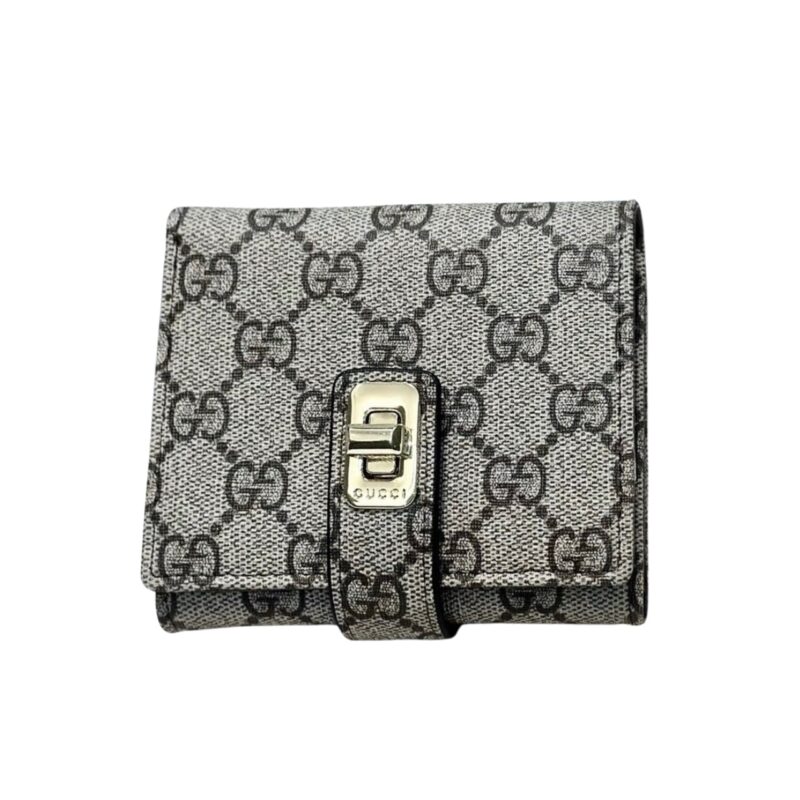 Gucci Ophidia Short Wallet Canvas Grey 11Cm