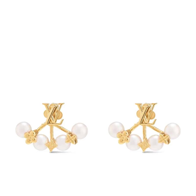 Louis Vuitton Lv Minigram Pearls Earrings