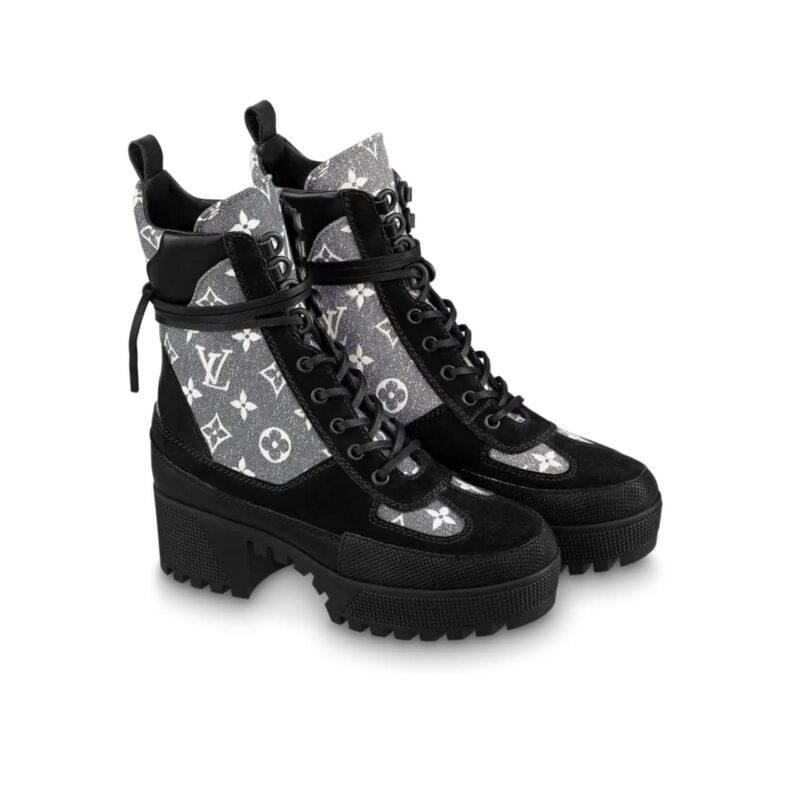 Louis Vuitton Laureate Platform Desert Boot Grey 1Ab2X9